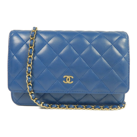 CHANEL 羊皮皮革WOC Wallet On Chain金扣鏈帶肩背袋
