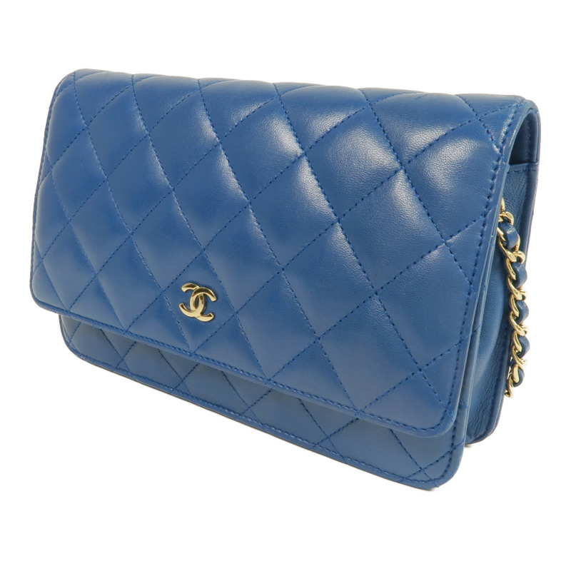 CHANEL 羊皮皮革WOC Wallet On Chain金扣鏈帶肩背袋-2