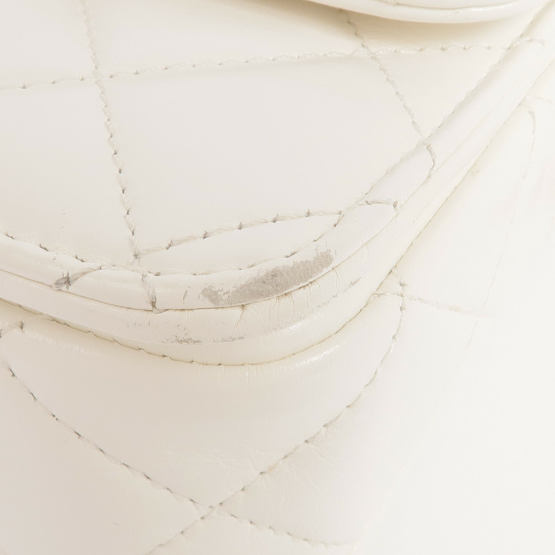 CHANEL 牛皮皮革Top Handle Mini Flap Bag金扣手挽肩背兩用袋-5