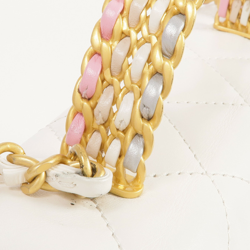 CHANEL 牛皮皮革Top Handle Mini Flap Bag金扣手挽肩背兩用袋-10