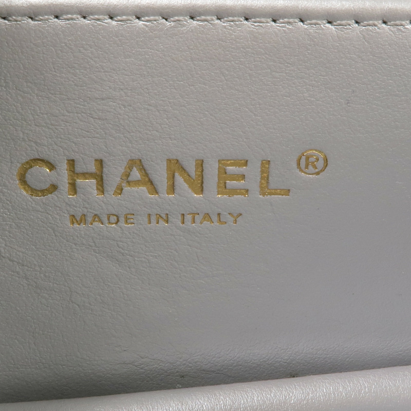 CHANEL 牛皮皮革Top Handle Mini Flap Bag金扣手挽肩背兩用袋-14