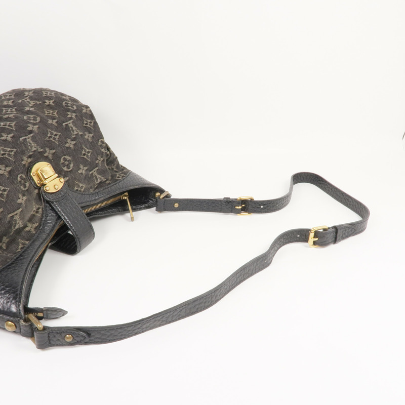 LOUIS VUITTON Monogram Denim Slightly金扣肩背袋-4