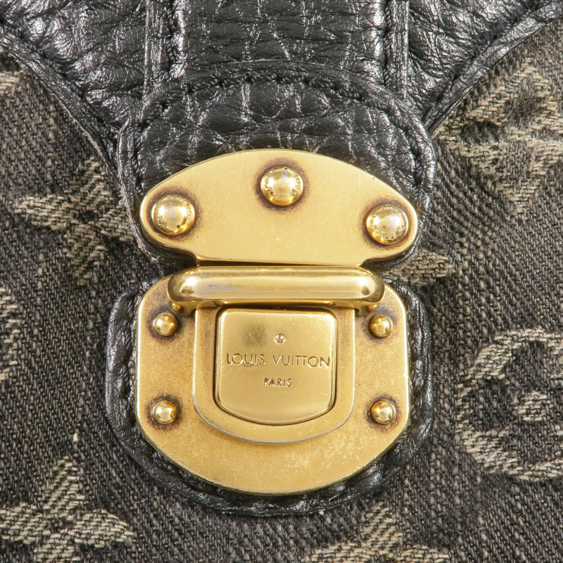 LOUIS VUITTON Monogram Denim Slightly金扣肩背袋-7