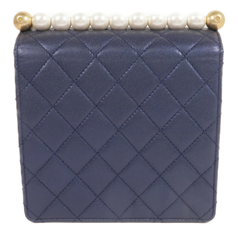 CHANEL 牛皮皮革Chain Shoulder金扣肩背袋-1