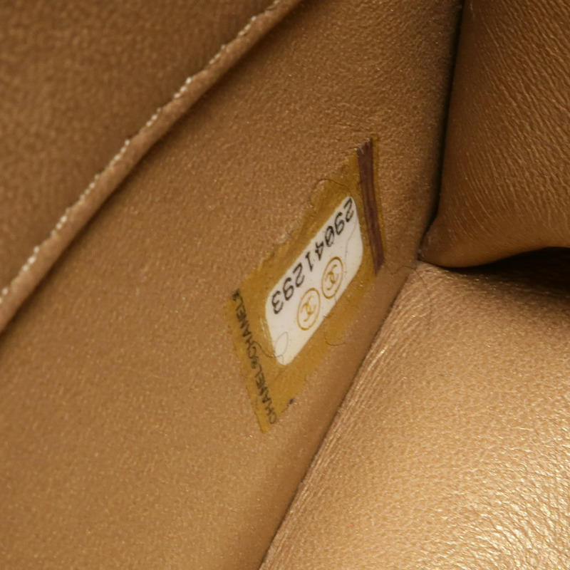 CHANEL 牛皮皮革Chain Shoulder金扣肩背袋-14