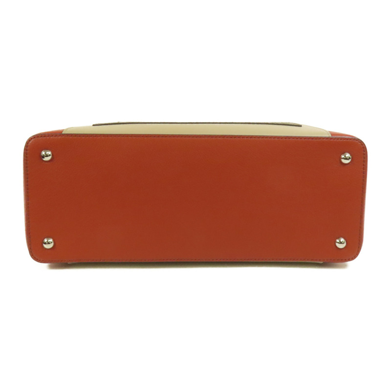 CARTIER 牛皮皮革2way Shoulder Bag銀扣手挽肩背兩用袋-3