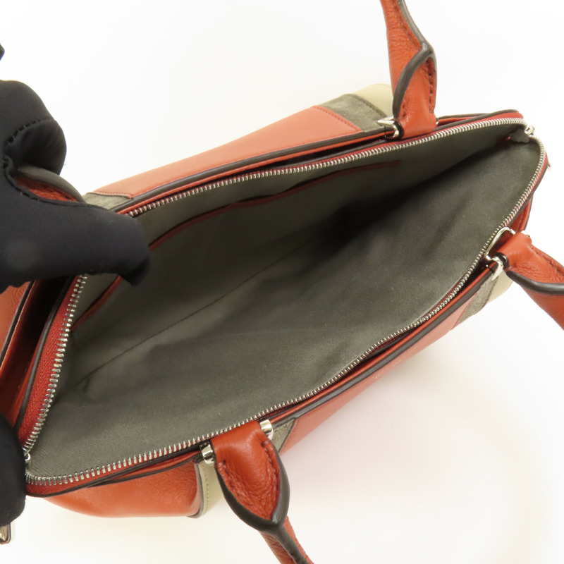 CARTIER 牛皮皮革2way Shoulder Bag銀扣手挽肩背兩用袋-9