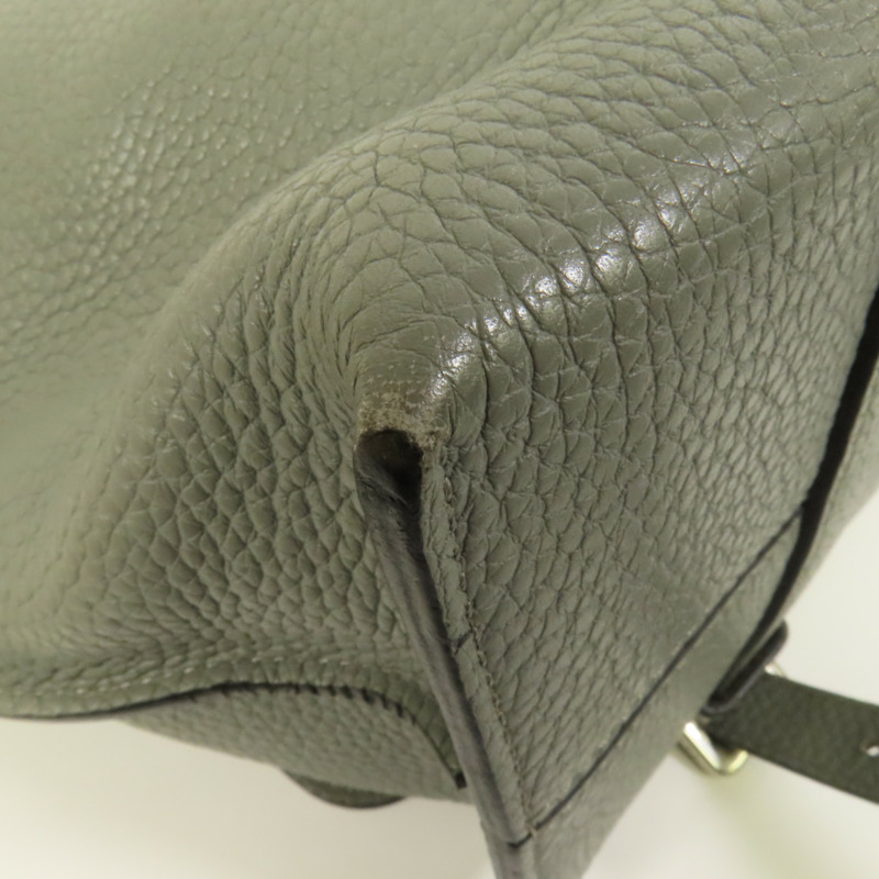 LOEWE 牛皮皮革Military Messenger銀扣肩背袋-16