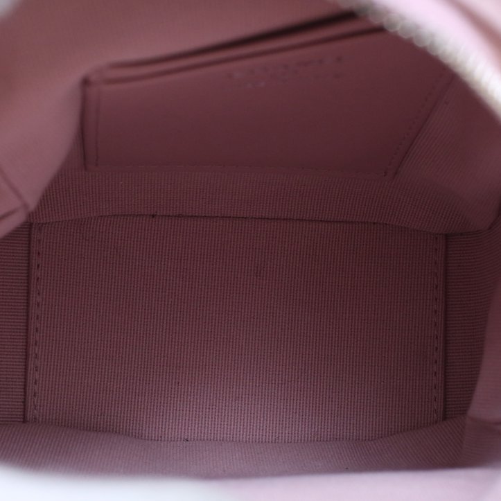 CHANEL 手提前口袋雙肩包13粉色荔枝牛皮鐳射標銀扣24C肩背包-2