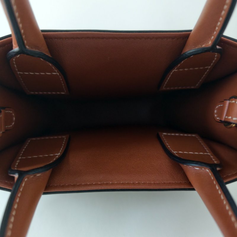 Celine 賽琳 CABAS 迷你米色帆布提花斜挎包-8