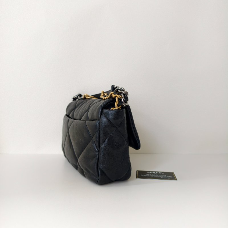 Chanel 香奈兒 19bag 黑色羊皮小號單肩包斜挎包 30開有卡2020年-2