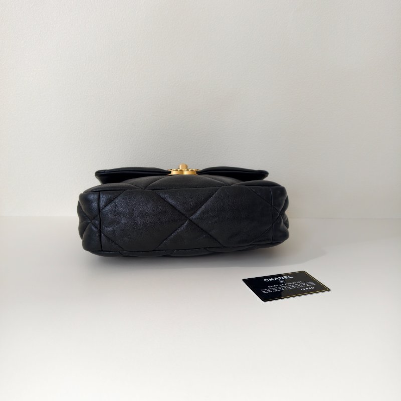 Chanel 香奈兒 19bag 黑色羊皮小號單肩包斜挎包 30開有卡2020年-5