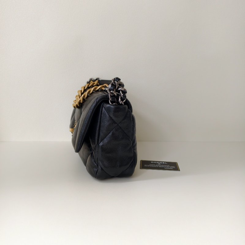 Chanel 香奈兒 19bag 黑色羊皮小號單肩包斜挎包 30開有卡2020年-6