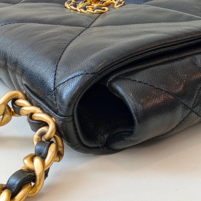 Chanel 香奈兒 19bag 黑色羊皮小號單肩包斜挎包 30開有卡2020年-9