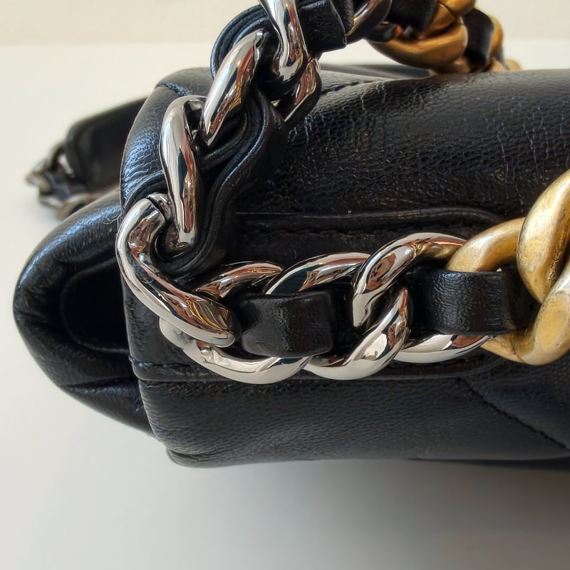 Chanel 香奈兒 19bag 黑色羊皮小號單肩包斜挎包 30開有卡2020年-11