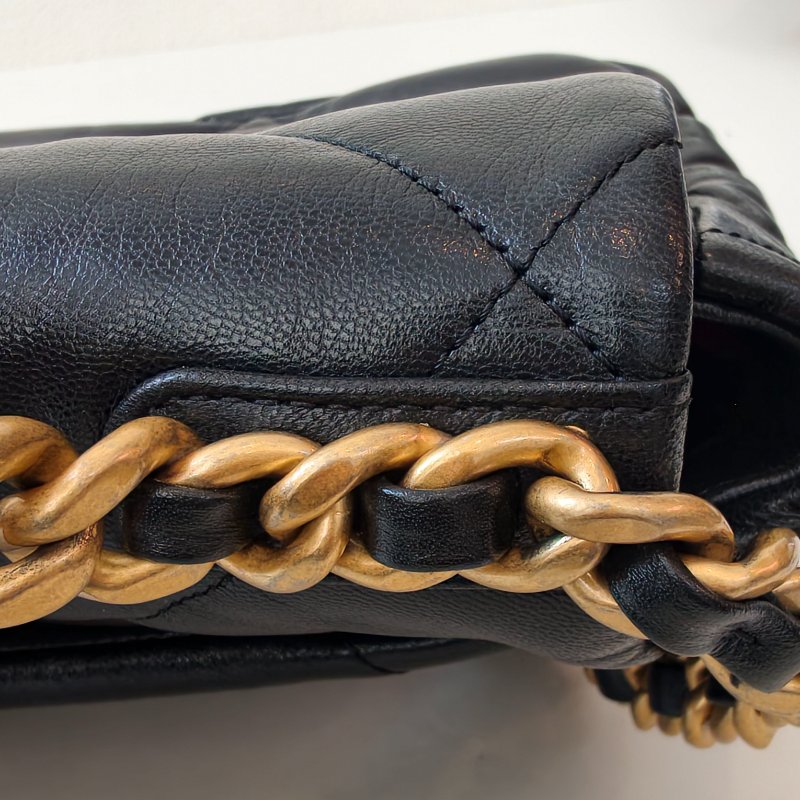 Chanel 香奈兒 19bag 黑色羊皮小號單肩包斜挎包 30開有卡2020年-20