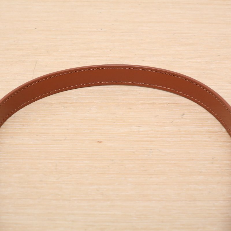 FERRAGAMO 中古Box皮博物館手提斜跨包小號焦糖色牛皮肩背包-2