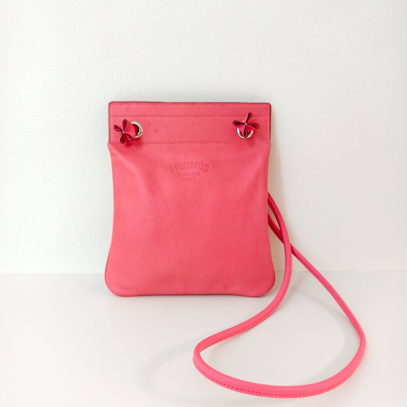 Hermes 愛馬仕 迷你唇膏粉swift牛皮斜挎包 C刻-0