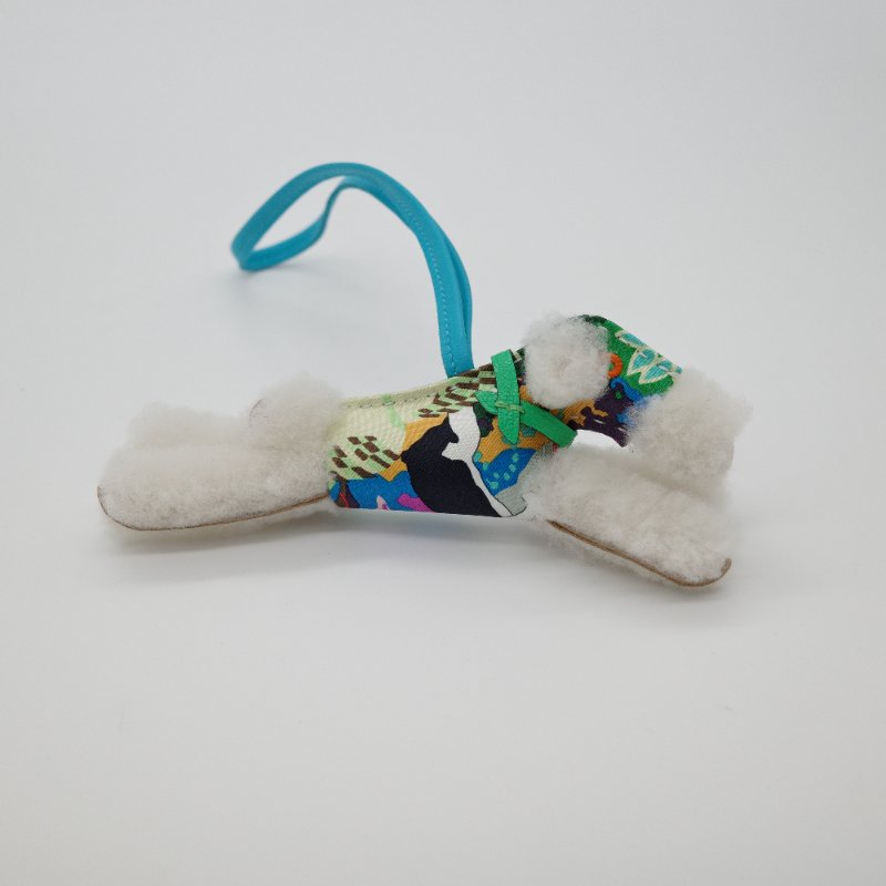 Hermès 愛馬仕 Budy 羊毛狐狸梗 狗狗 掛件-0