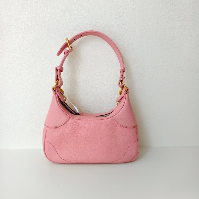 Gucci 古馳 淺粉色牛皮 小號 手提包-5