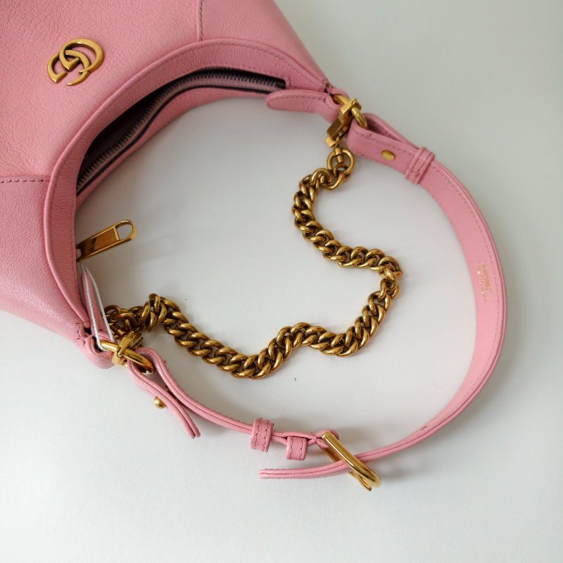 Gucci 古馳 淺粉色牛皮 小號 手提包-7