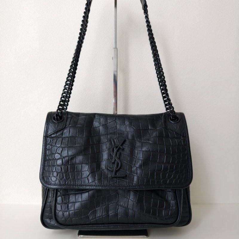 Saint laurent 聖羅蘭 NIKI系列牛皮革壓紋斜挎包-8