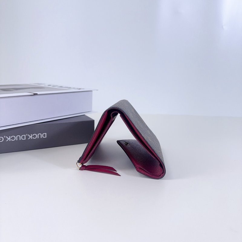 LV 路易威登 豆豆錢包 玫紅色內裡-5