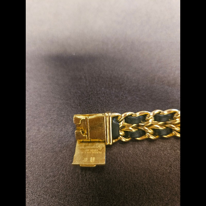 香奈兒 CHANEL 方糖首映錶 S號 PREMIERE 1987 腕錶 手錶 石英錶 女錶 中古錶 黑金 小羊皮 Vintage-14