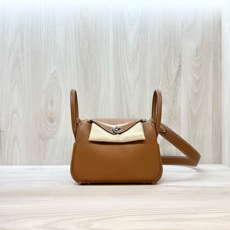 Hermes 37金棕銀T/C皮mini lndy H079086-0