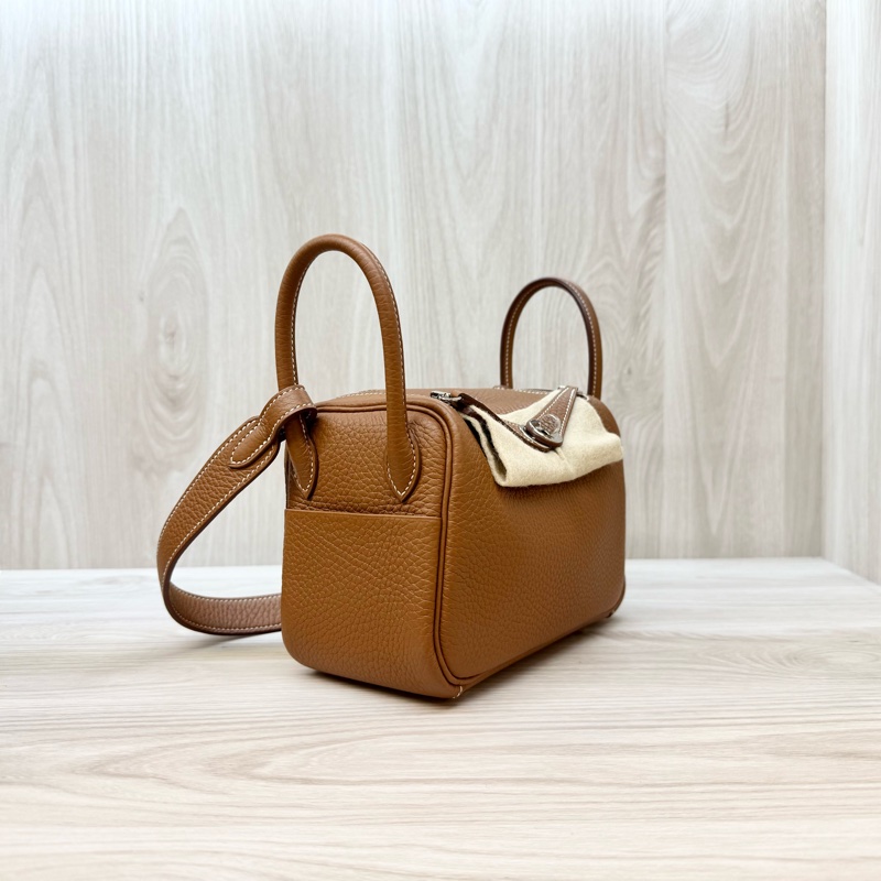 Hermes 37金棕銀T/C皮mini lndy H079086-3