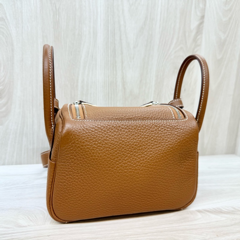 Hermes 37金棕銀T/C皮mini lndy H079086-10
