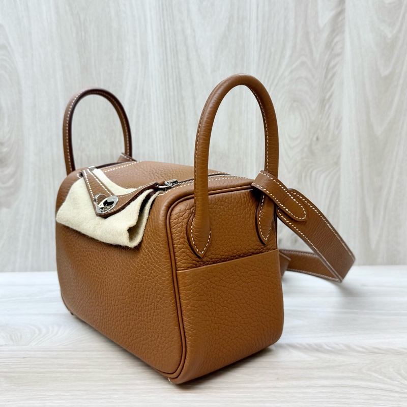 Hermes 37金棕銀T/C皮mini lndy H079086-11