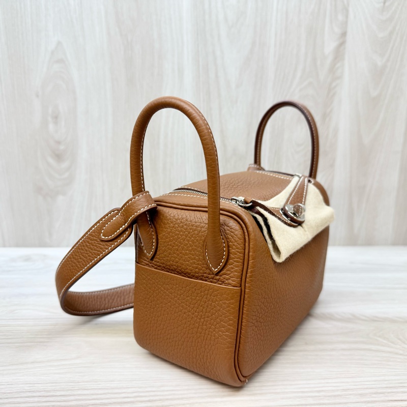 Hermes 37金棕銀T/C皮mini lndy H079086-12