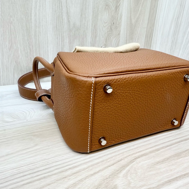 Hermes 37金棕銀T/C皮mini lndy H079086-13