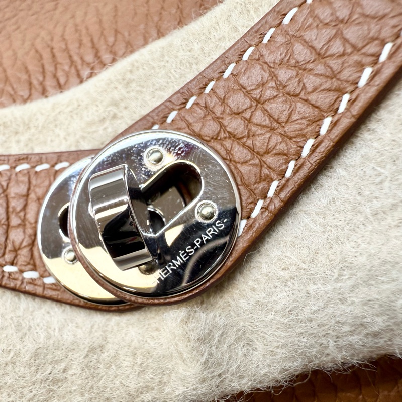 Hermes 37金棕銀T/C皮mini lndy H079086-23