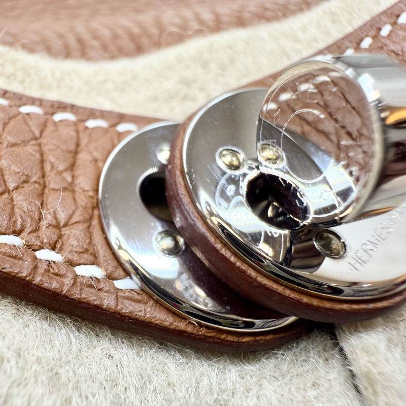 Hermes 37金棕銀T/C皮mini lndy H079086-24