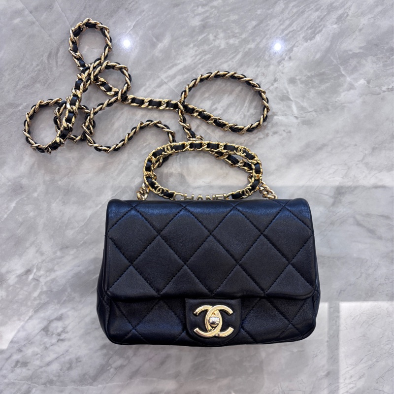 Chanel 23c 圓環把手方胖晚宴包-0