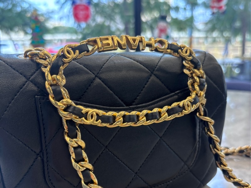 Chanel 23c 圓環把手方胖晚宴包-8