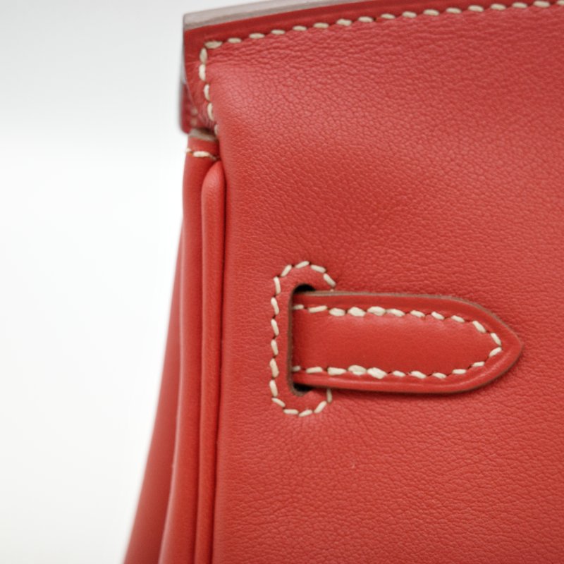 Hermès 愛馬仕 Birkin 25 赤銅色 Seift 羊皮 T刻 手提包 鉑金包-9