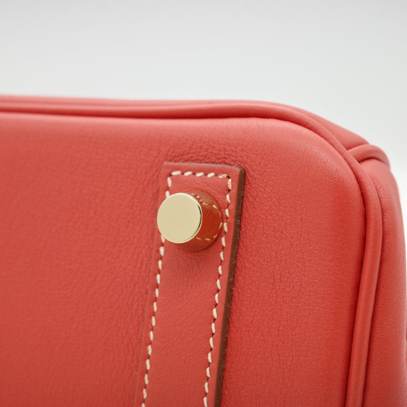 Hermès 愛馬仕 Birkin 25 赤銅色 Seift 羊皮 T刻 手提包 鉑金包-10