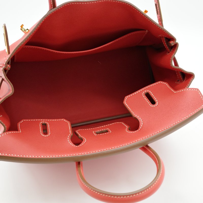 Hermès 愛馬仕 Birkin 25 赤銅色 Seift 羊皮 T刻 手提包 鉑金包-14