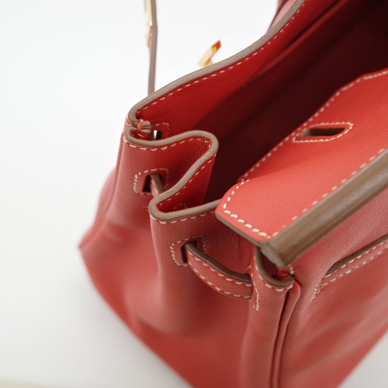 Hermès 愛馬仕 Birkin 25 赤銅色 Seift 羊皮 T刻 手提包 鉑金包-15