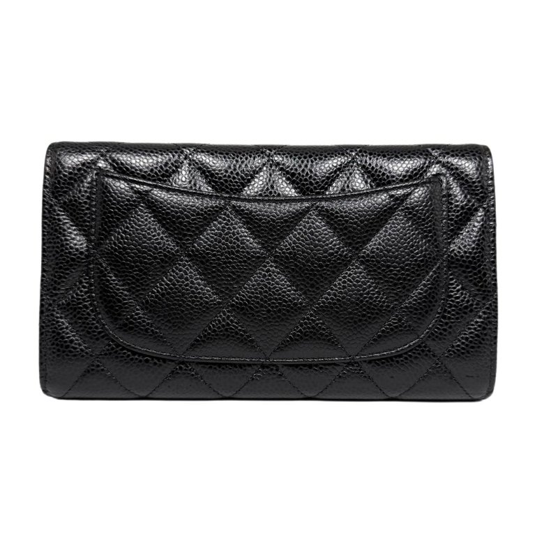 [ 1907］香奈兒 Chanel Wallet 黑金(荔枝皮) 長款-1