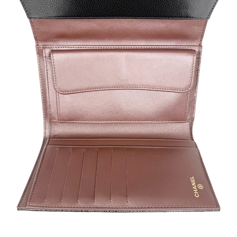 [ 1907］香奈兒 Chanel Wallet 黑金(荔枝皮) 長款-7