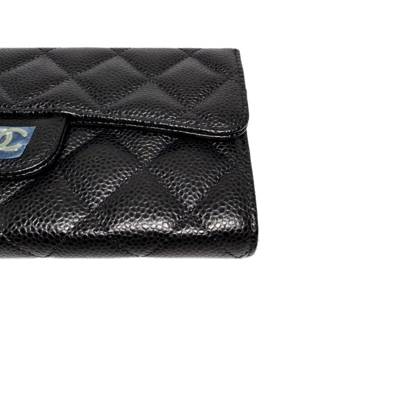 [ 1907］香奈兒 Chanel Wallet 黑金(荔枝皮) 長款-9