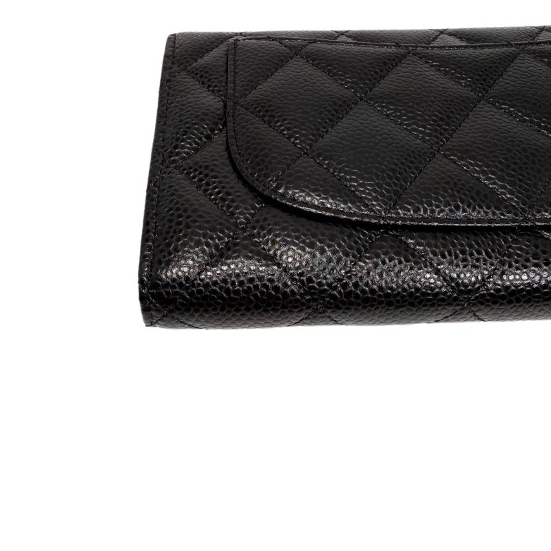 [ 1907］香奈兒 Chanel Wallet 黑金(荔枝皮) 長款-10