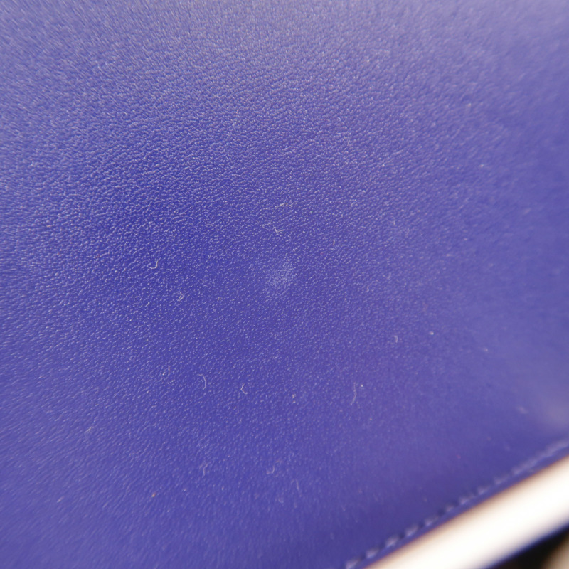 HERMES Tadelakt皮革Della Cavalleria Mini銀扣肩背袋Bleu Saphir-14