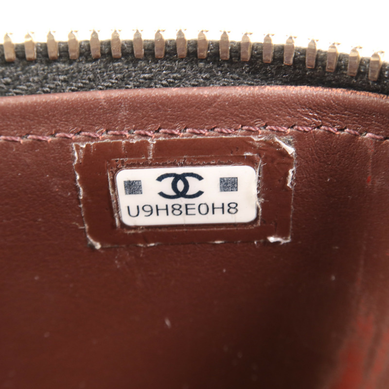 CHANEL 牛皮皮革Vanity Case金扣鏈帶肩背袋-6