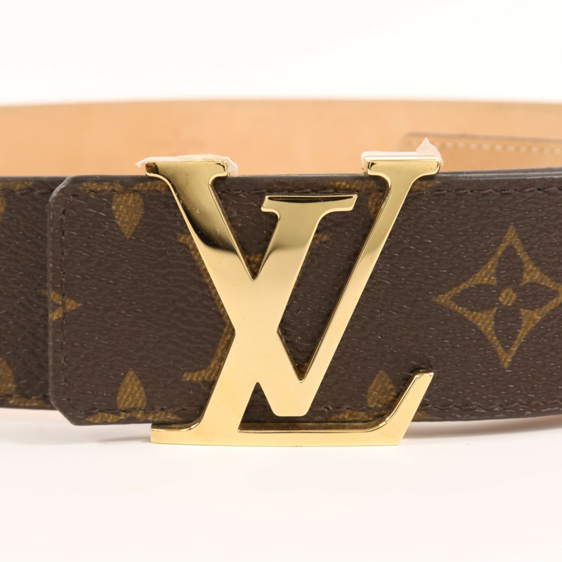 LOUIS VUITTON Monogram Belt金扣皮帶-5