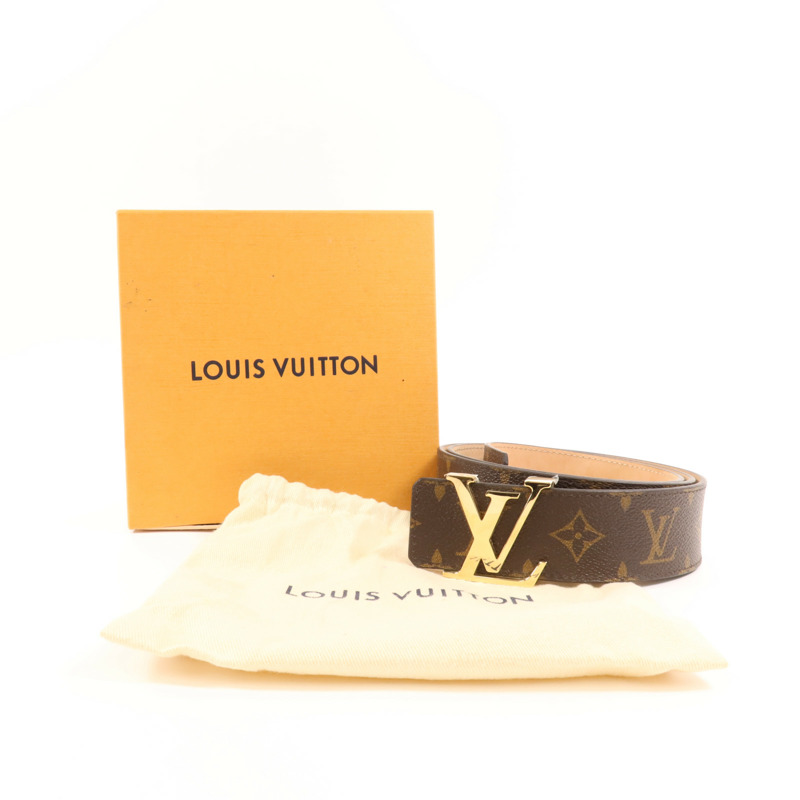 LOUIS VUITTON Monogram Belt金扣皮帶-12